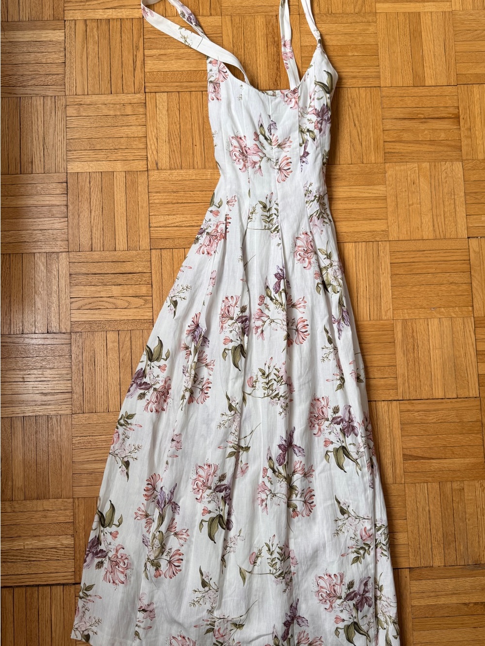 Brock Collection x H&M White Floral Midi Dress Size S